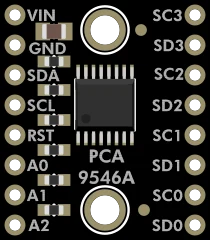 Adafruit PCA9546 4-Channel I2C Multiplexer illustration