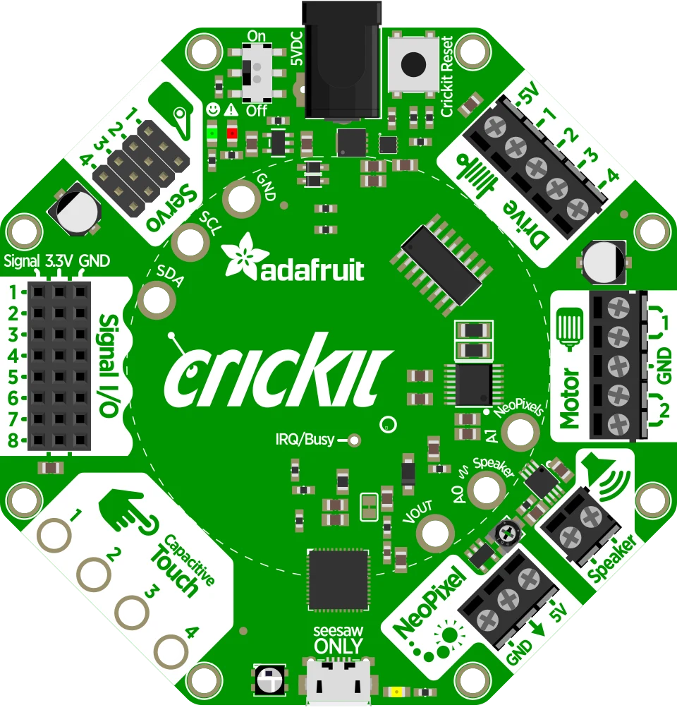 Adafruit CRICKIT for Circuit Playground Express illustration