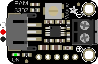 Adafruit STEMMA Audio Amp - Mono 2.5W Class D - PAM8302 illustration