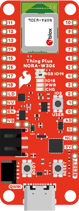SparkFun Thing Plus - NORA-W306 illustration