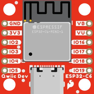 SparkFun Qwiic Pocket Development Board - ESP32-C6 illustration