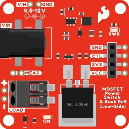 SparkFun MOSFET Power Switch and Buck Regulator (Low-Side) illustration