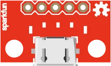 SparkFun microB USB Breakout illustration