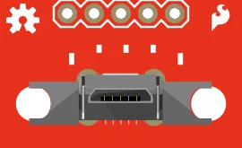 SparkFun USB Micro-B Plug Breakout illustration