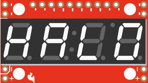 SparkFun 7-Segment Serial Display - White illustration