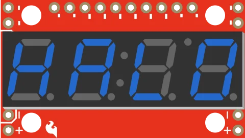 SparkFun 7-Segment Serial Display - Blue illustration
