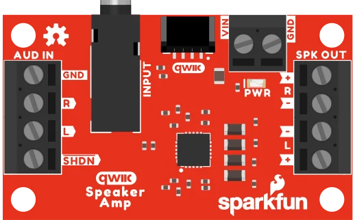 SparkFun Qwiic Speaker Amp illustration